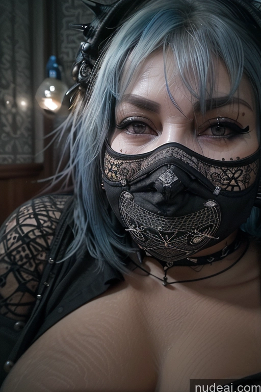 related ai porn images free for Busty Perfect Boobs Blue Hair Middle Eastern Close-up View Gothic Punk Girl Bedroom Milf Face Mask Spread_legs, Pussy, Split_legs