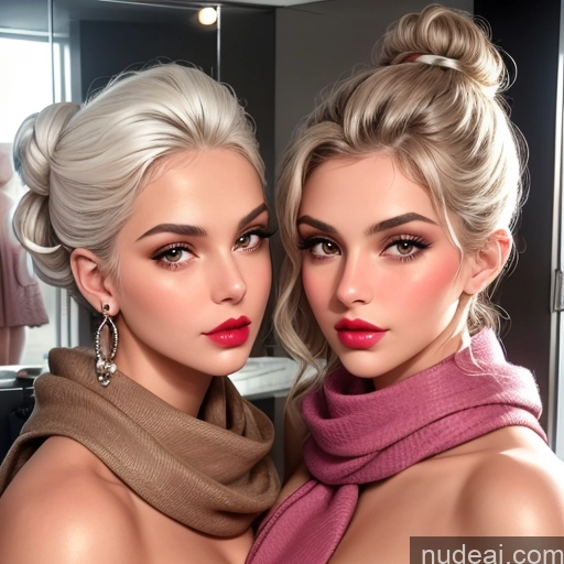 related ai porn images free for Two Tattoos Beautiful Long Legs Perfect Body Vintage Nude Jewish Hair Bun Big Ass Abs Muscular Lipstick Scarf White Hair Pouting Lips 30s Changing Room Close-up View