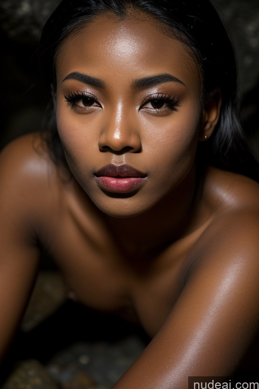 related ai porn images free for Dark Skin Seductive Black Hair Straight Dark Fantasy Nude Bright Lighting One Athlete Close-up View Chinese 20s Cave Pouting Lips Spreading Legs