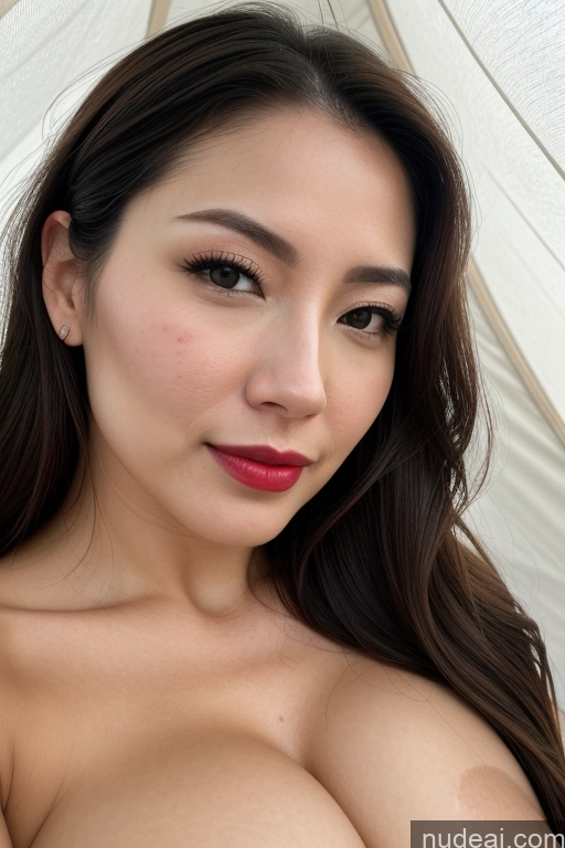 related ai porn images free for Woman One Huge Boobs Beautiful Lipstick Fairer Skin 30s Slicked Japanese Tent Close-up View Detailed Simple