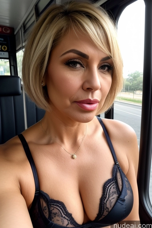 related ai porn images free for Milf Big Ass Perfect Boobs Beautiful Perfect Body 50s Serious Seductive Sexy Face Pouting Lips Blonde Short Hair Turkish Bus Lingerie