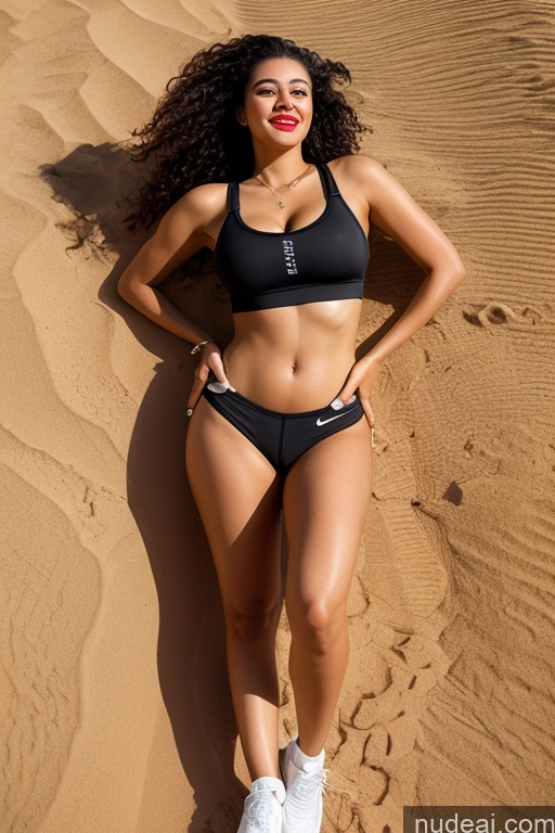 ai nude image of arafed woman in a black bikini and white sneakers laying on a sandy beach pics of Woman Perfect Boobs Beautiful Lipstick Big Ass Big Hips Perfect Body 18 Black Hair Curly Hair Brazilian Skinny Desert Ahegao Sports Bra Shirt