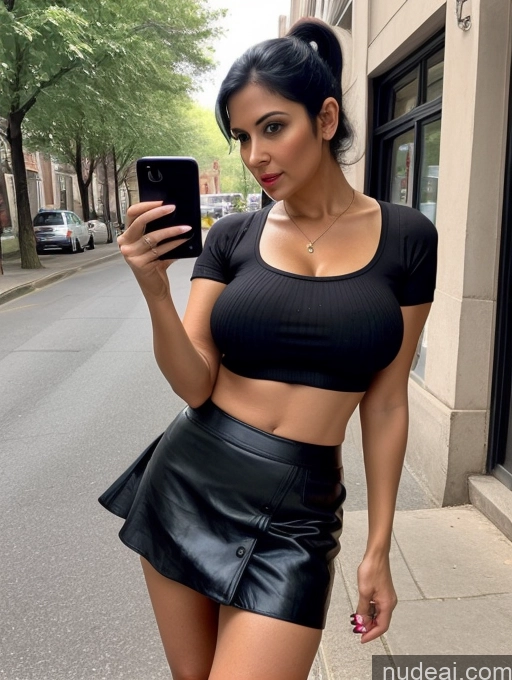 related ai porn images free for Milf Perfect Boobs 30s Seductive Black Hair Pigtails Indian Mirror Selfie Street Front View Micro Skirt Shirt