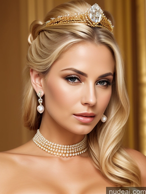 related ai porn images free for Elemental Series - Ice Diamond Jewelry Gold Jewelry Pearl Jewelry Blonde Regal Seductive Ponytail