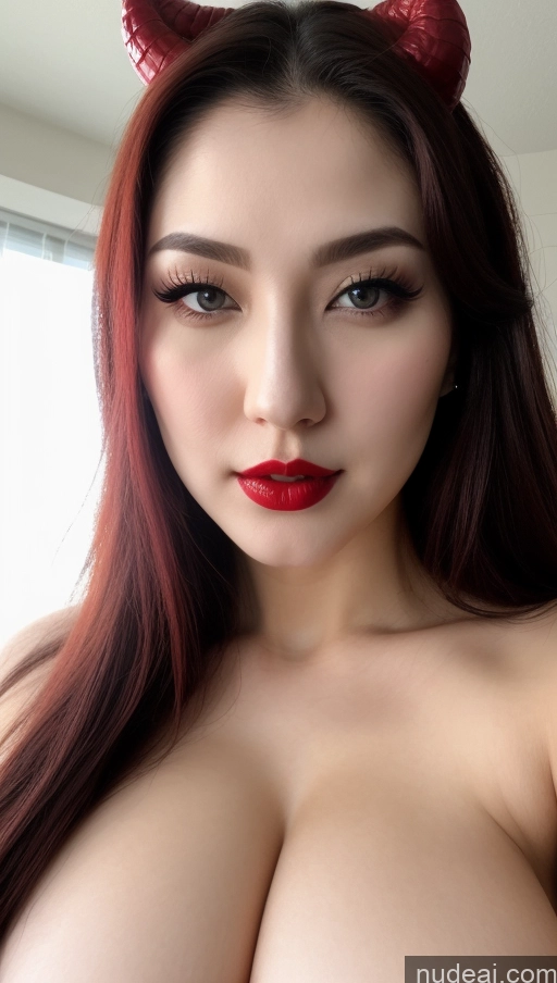 related ai porn images free for Beautiful Lipstick Huge Boobs Fairer Skin 20s Sexy Face Seductive Slicked Korean Close-up View Devil Bright Lighting