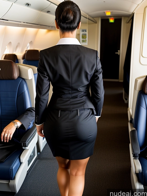 related ai porn images free for Hair Bun Back View Flight Attendant Bending Over Black Hair Big Ass