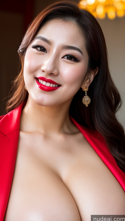 related ai porn images free for Woman Huge Boobs Beautiful Lipstick Fairer Skin 30s Happy Seductive Slicked Korean Close-up View Devil Bright Lighting Sexy Face