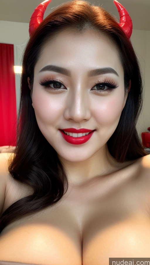 related ai porn images free for Woman Huge Boobs Beautiful Lipstick Fairer Skin 30s Happy Seductive Slicked Korean Close-up View Devil Bright Lighting Sexy Face