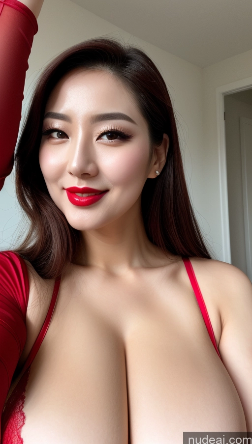 related ai porn images free for Woman Huge Boobs Beautiful Lipstick Fairer Skin 30s Happy Seductive Slicked Korean Close-up View Devil Lingerie Bright Lighting