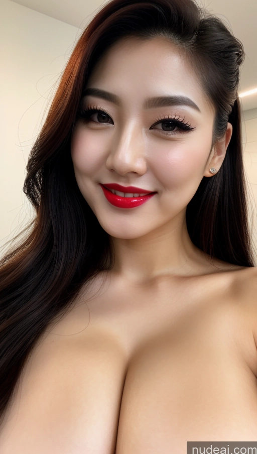 related ai porn images free for Woman Huge Boobs Beautiful Lipstick Fairer Skin 30s Happy Seductive Slicked Korean Close-up View Devil Bright Lighting Sexy Face