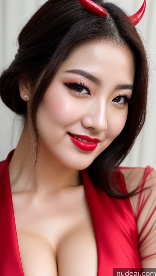 related ai porn images free for Woman Huge Boobs Beautiful Lipstick Fairer Skin 30s Happy Seductive Slicked Korean Close-up View Bright Lighting Sexy Face Devil Black Hair