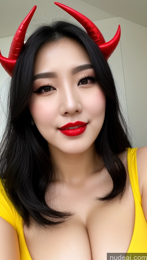 related ai porn images free for Woman Huge Boobs Beautiful Lipstick Fairer Skin 30s Happy Seductive Slicked Korean Bright Lighting Sexy Face Devil Black Hair Big Ass Close-up View