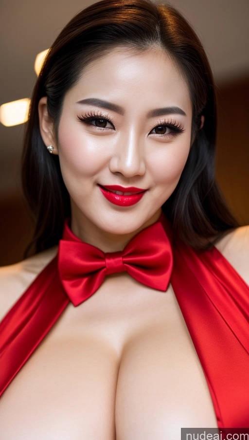 related ai porn images free for Woman Huge Boobs Beautiful Lipstick Fairer Skin 30s Happy Seductive Slicked Korean Close-up View Devil Bright Lighting Sexy Face Bow Tie