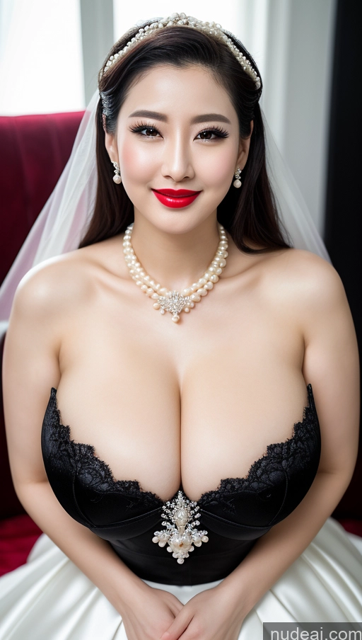 related ai porn images free for Woman Huge Boobs Beautiful Lipstick Fairer Skin 30s Happy Seductive Slicked Korean Close-up View Devil Bright Lighting Sexy Face Wedding Pearl Jewelry Black Hair