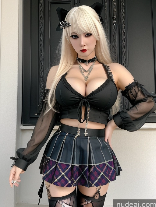 Model Perfect Boobs Beautiful Big Hips Afingering 20s Blonde Serious Punk Skirt