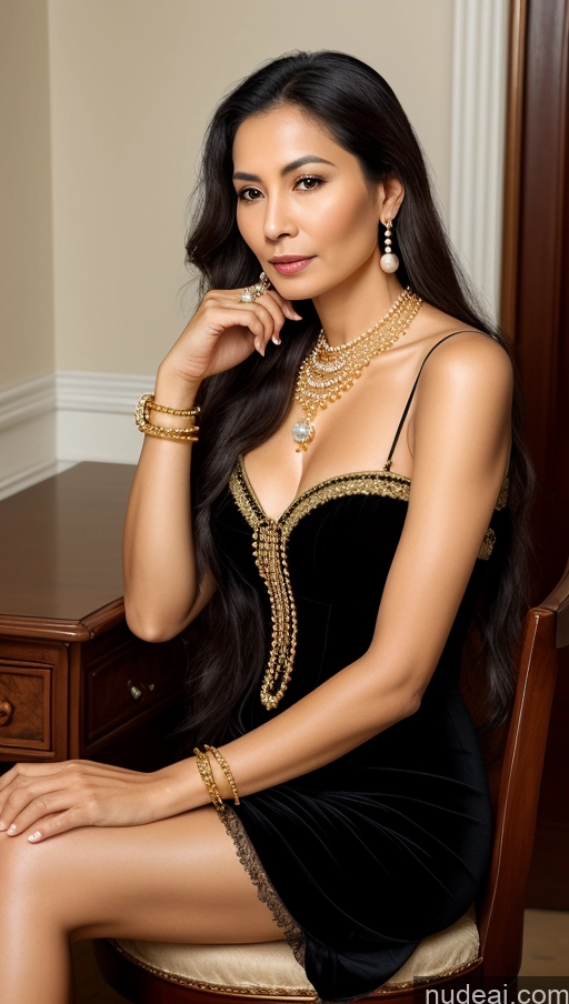 related ai porn images free for Woman One Skinny Black Hair Long Hair Indonesian Skin Detail (beta) Front View Pearl Jewelry Gold Jewelry Bright Lighting Victorian Blouse Busty 70s