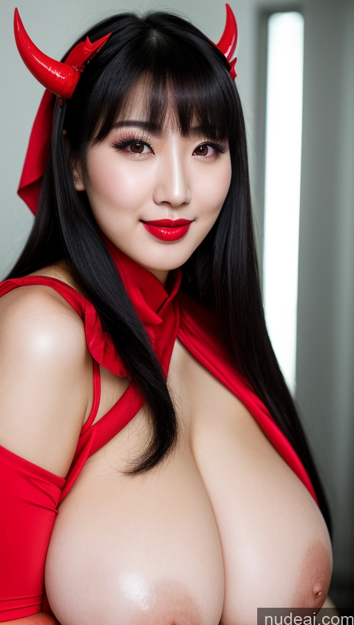 related ai porn images free for Woman Huge Boobs Beautiful Lipstick Big Ass Fairer Skin 30s Happy Seductive Black Hair Slicked Korean Close-up View Devil Bright Lighting Sexy Face