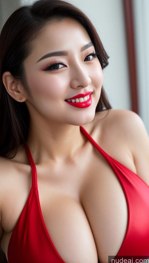 related ai porn images free for Woman Huge Boobs Beautiful Lipstick Fairer Skin 30s Happy Seductive Black Hair Slicked Korean Close-up View Devil Bright Lighting Sexy Face