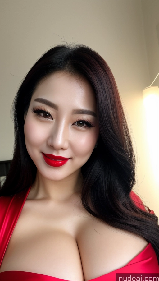 related ai porn images free for Woman Huge Boobs Beautiful Lipstick Fairer Skin 30s Happy Seductive Black Hair Slicked Korean Close-up View Devil Bright Lighting Sexy Face