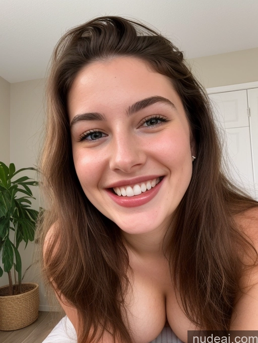 ai nude image of smiling woman with long brown hair and big breast posing for a picture pics of Woman Busty Perfect Boobs Small Tits Lipstick Small Ass Big Hips Short Perfect Body Pubic Hair Fairer Skin 18 Happy Laughing Brunette Front View Chubby Beautiful Long Hair Cumshot