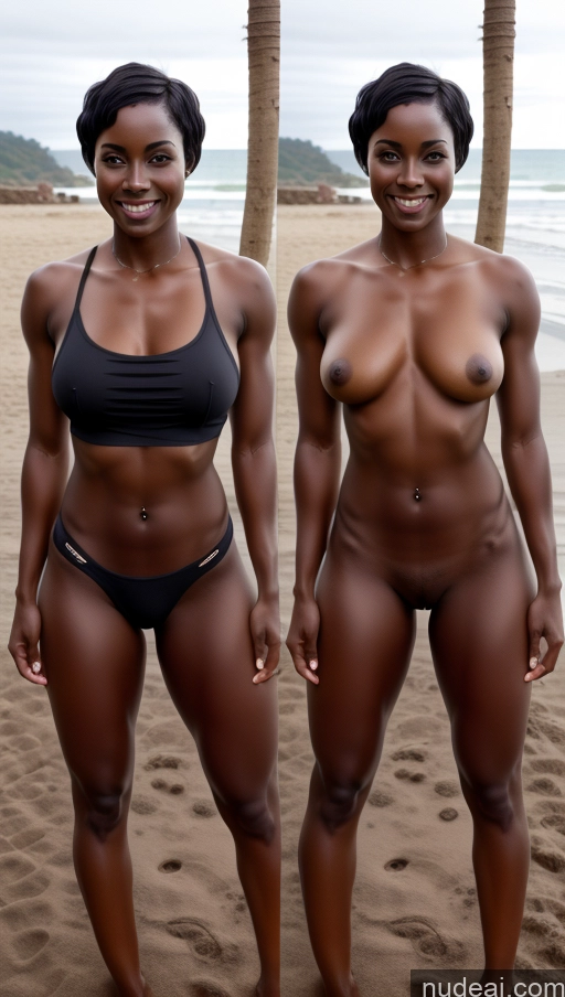 ai nude image of two women in bikinis standing on a beach next to palm trees pics of Bodybuilder One Dark Skin Small Ass Muscular Happy Black Hair Short Hair African Vintage Beach Nude Skinny Front View Goth Oiled Body 80s Onoff Partially Nude Cumshot