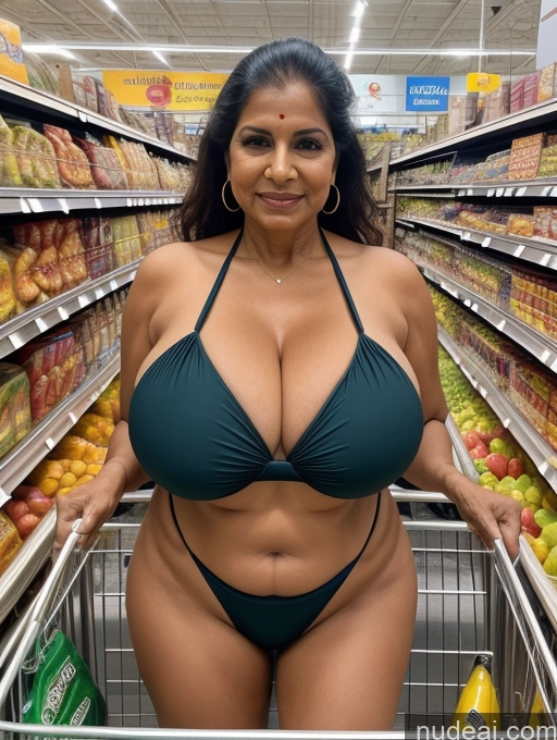 related ai porn images free for Busty Huge Boobs Indian Grocery Microkini Front View 70s