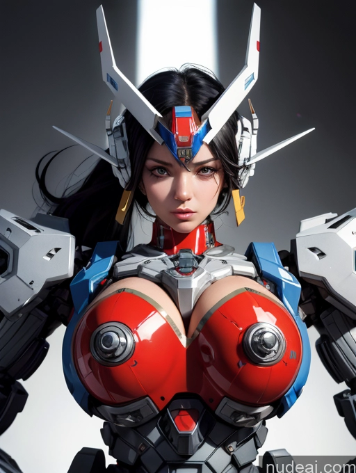 ai nude image of arafed woman in a futuristic suit with a huge breast pics of Athlete Perfect Boobs Beautiful Big Ass Skinny Big Hips Perfect Body Afingering 40s Sexy Face Black Hair Long Hair German Mixed Patterns Of Text And Emoji Front View Detailed SuperMecha: A-Mecha Musume A素体机娘