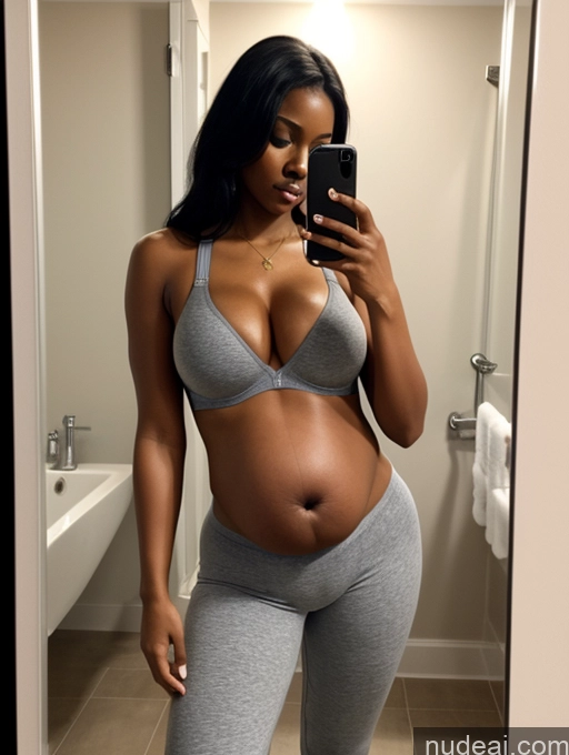 related ai porn images free for Woman One Perfect Boobs Perfect Body Pubic Hair Pregnant Dark Skin 20s Serious Black Hair Nigerian Mirror Selfie Bathroom Bright Lighting Sad Yoga Pants Bra