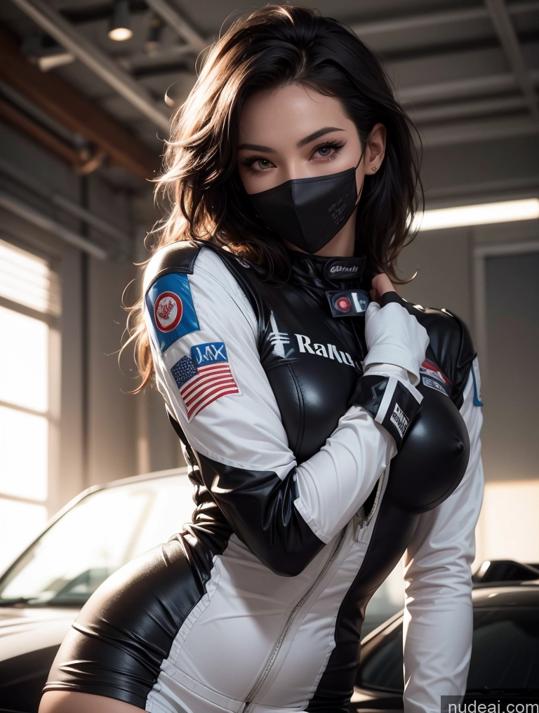 related ai porn images free for One Perfect Boobs Perfect Body 20s Sexy Face Seductive Spanish Skin Detail (beta) Detailed Black Hair Suit Model Serious Race Driver Front View Face Mask Straight