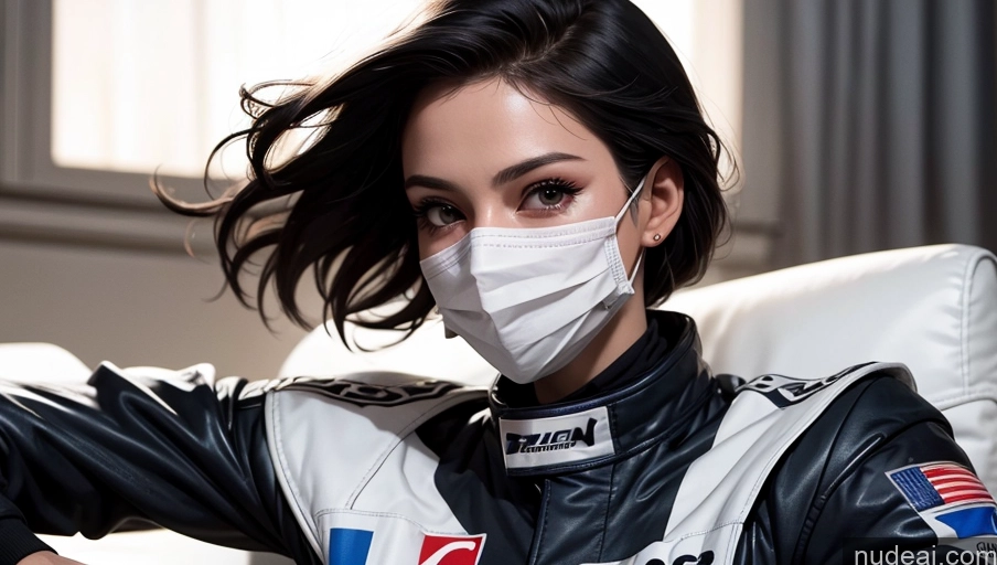 related ai porn images free for One Perfect Boobs Perfect Body 20s Sexy Face Seductive Spanish Skin Detail (beta) Detailed Black Hair Suit Model Serious Race Driver Front View Face Mask Straight