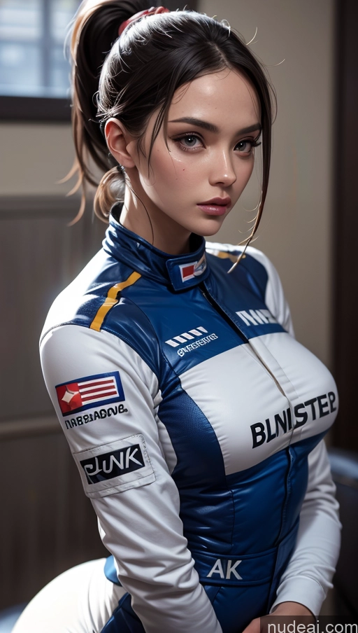 related ai porn images free for One Perfect Boobs Perfect Body 20s Sexy Face Seductive Spanish Skin Detail (beta) Detailed Suit Model Serious Race Driver Front View Ponytail