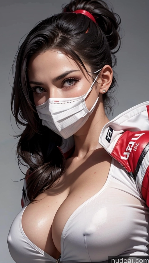 related ai porn images free for One Perfect Boobs Perfect Body 20s Serious Sexy Face Seductive Black Hair Spanish Skin Detail (beta) Front View Race Driver Face Mask Ponytail Milf