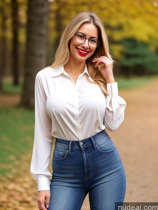 related ai porn images free for One Busty British Lipstick Glasses Small Ass Long Legs Tall 20s Happy Blonde Long Hair Blouse Jeans Boots