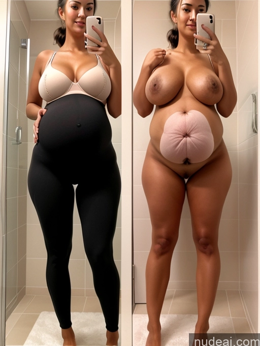 related ai porn images free for Woman 18 Black Hair Hair Bun Spanish Mirror Selfie Bathroom Perfect Boobs Pregnant Tanned Skin Perfect Body Skinny Sexy Face Pubic Hair Detailed Onoff Bra Yoga Pants