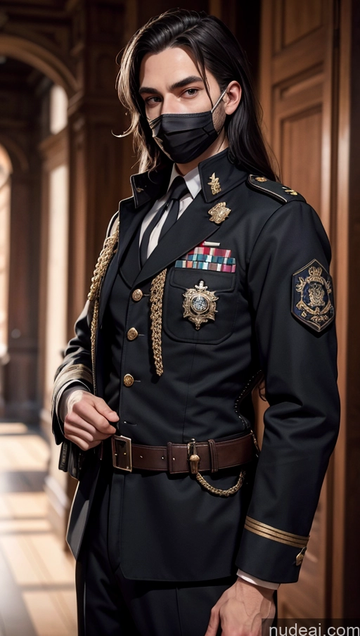 related ai porn images free for Model One Beautiful Perfect Body 20s Sexy Face Seductive Serious Black Hair Spanish Face Mask Detailed Military Viking Victorian Suit Stylish Police Firefighter Jumpsuit Jacket Long Hair