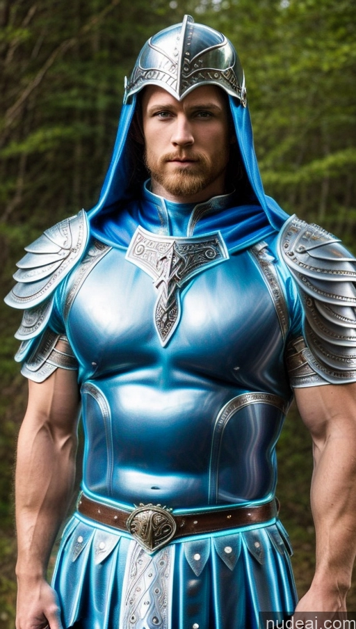 related ai porn images free for Angel Fantasy Armor Busty Abs Bodybuilder Neon Lights Clothes: Blue Deep Blue Eyes Muscular Viking Knight