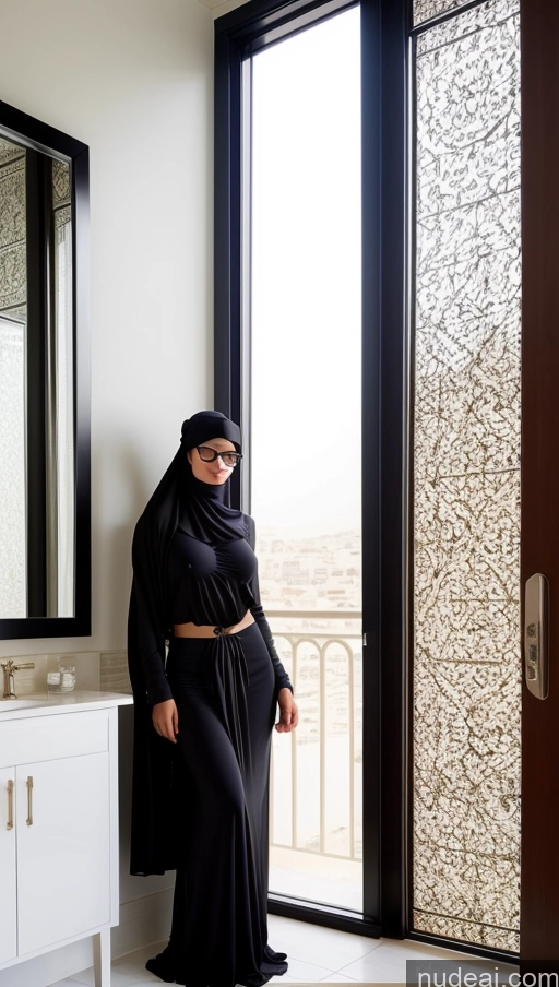 related ai porn images free for Woman Two Perfect Boobs Small Tits Glasses Lipstick Sunglasses Abs Big Hips Long Legs Perfect Body Pubic Hair Fairer Skin Long Hair Arabic Bathroom Front View Niqab T-pose 30s Sexy Face