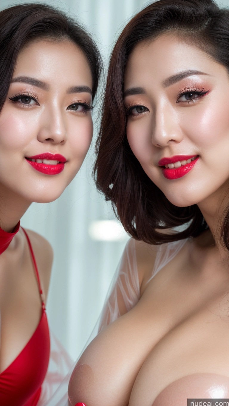 related ai porn images free for Woman Huge Boobs Beautiful Lipstick Fairer Skin 30s Happy Seductive Black Hair Slicked Korean Devil Stockings Two Close-up View Bright Lighting Transparent