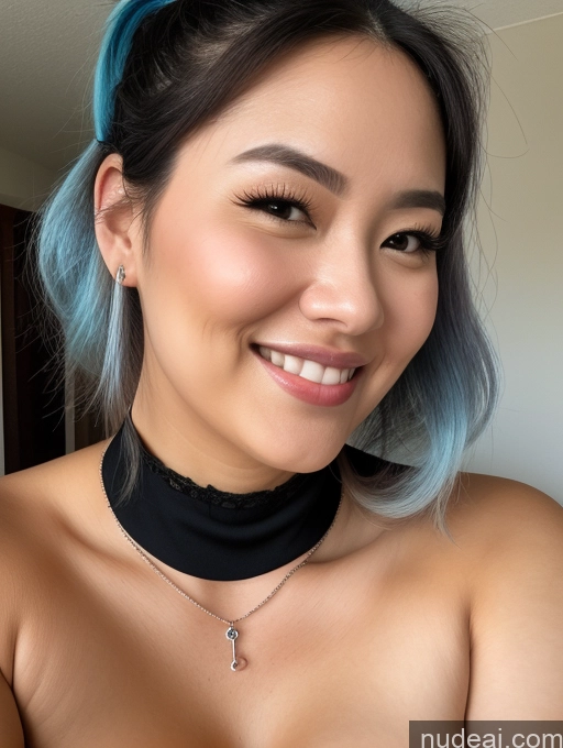 related ai porn images free for Woman One Busty Perfect Boobs Big Ass Chubby Blue Hair Pigtails Choker Happy Korean 30s Close-up View