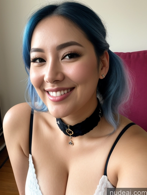 related ai porn images free for Woman One Busty Perfect Boobs Big Ass Chubby Blue Hair Pigtails Choker Happy Korean 30s Close-up View