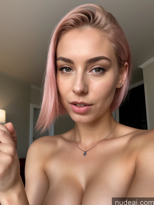 ai nude image of there is a woman with pink hair holding a candle in her hand pics of Woman Busty Small Tits Skinny Thick 18 Seductive Sexy Face Pink Hair Straight Russian Skin Detail (beta) Bedroom Front View Blowjob Nude Detailed Bright Lighting Jewelry Topless