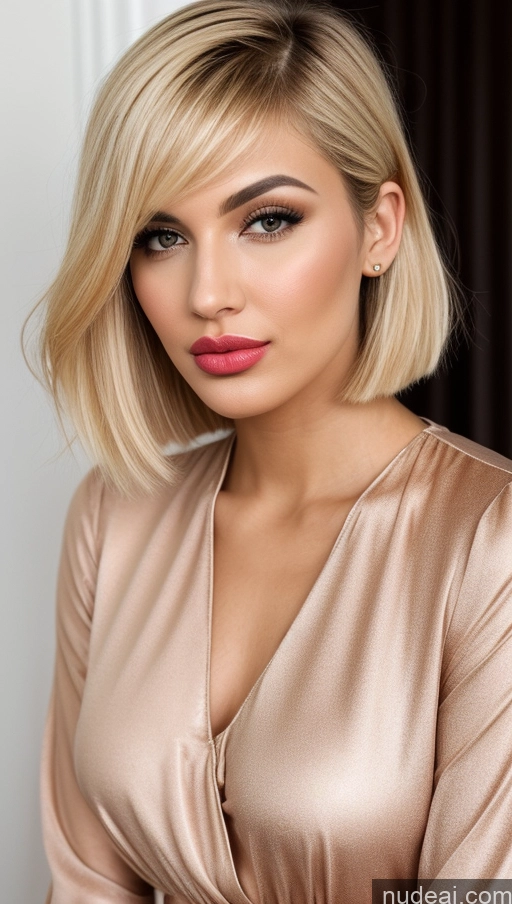 related ai porn images free for Short Hair Arabic Blonde Blouse One Woman Pouting Lips Bright Lighting Detailed