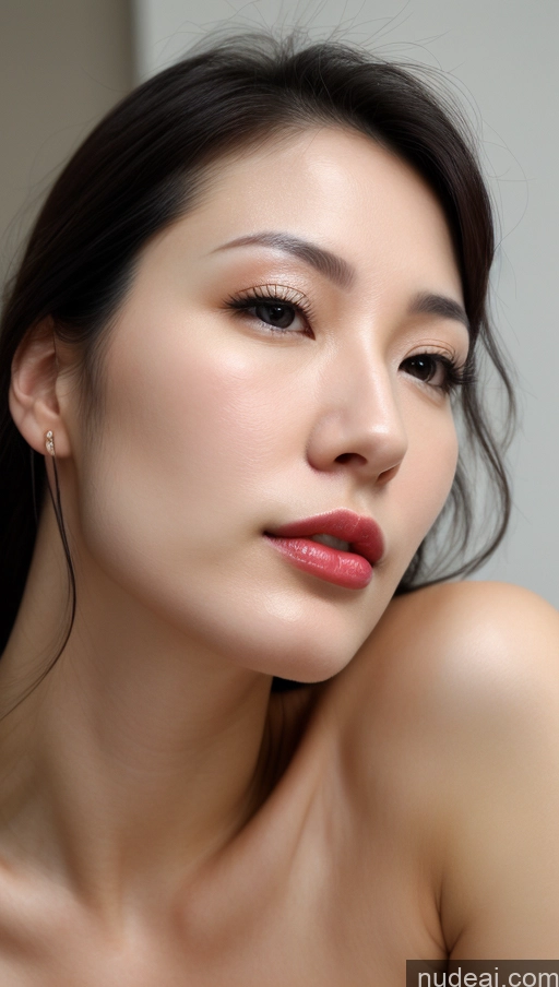 related ai porn images free for Woman One Huge Boobs Beautiful Lipstick Fairer Skin 30s Black Hair Slicked Korean Close-up View Simple Detailed