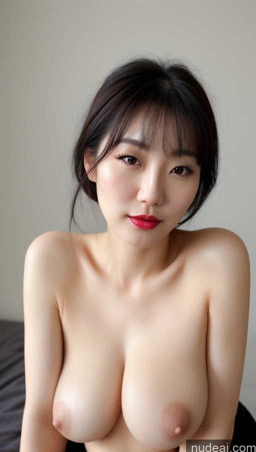 related ai porn images free for Woman One Beautiful Lipstick Fairer Skin Black Hair Slicked Korean Simple Detailed Close-up View Perfect Boobs 30s