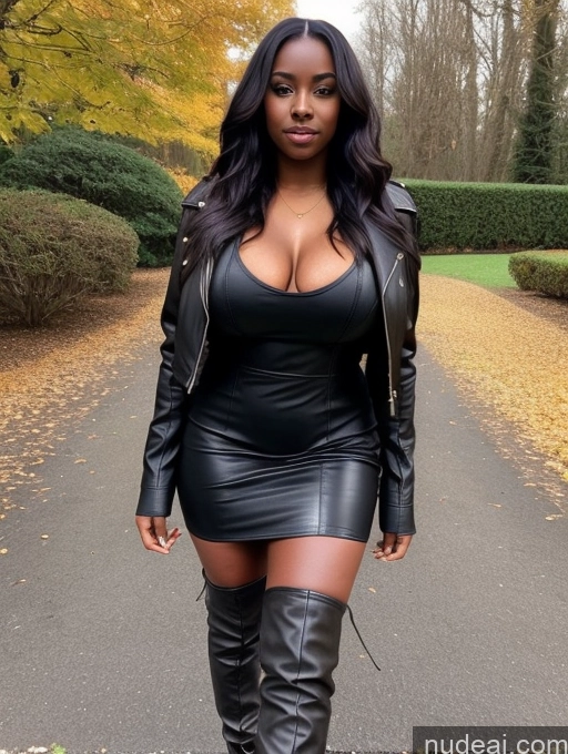 related ai porn images free for Busty Perfect Boobs Beautiful Perfect Body Dark Skin Boots Dress Leather Jacket Long Hair