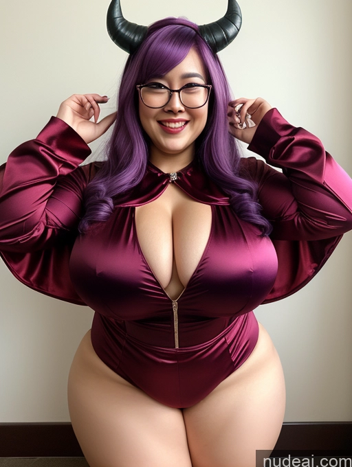 related ai porn images free for Woman One Busty Huge Boobs Perfect Boobs Beautiful Glasses Small Ass Thick Chubby Fat Perfect Body 30s Happy Purple Hair Indonesian Close-up View Devil Satin