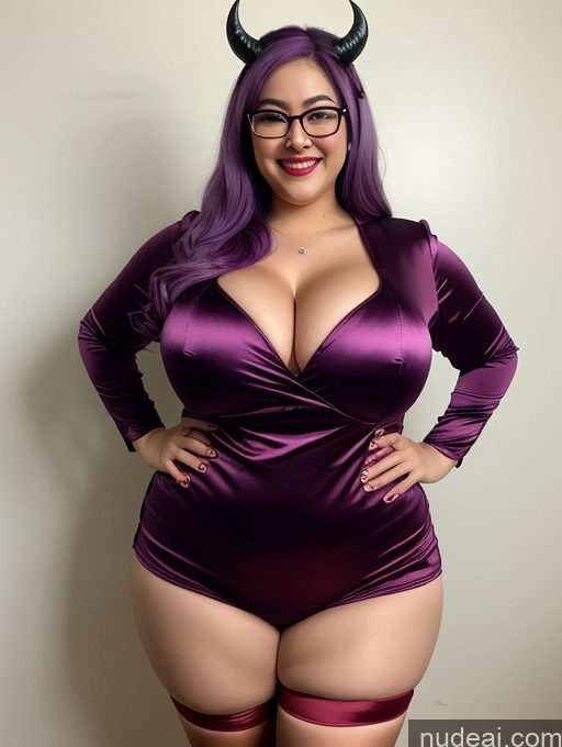 related ai porn images free for Woman One Busty Huge Boobs Perfect Boobs Beautiful Glasses Small Ass Thick Chubby Fat Perfect Body 30s Happy Purple Hair Indonesian Close-up View Devil Satin