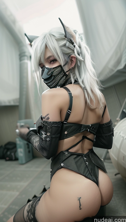 related ai porn images free for Close-up View Goth Gals V2 Dangerous Beast Cosplay Straddling Busty Perfect Boobs White Hair Face Mask Spread_legs, Pussy, Split_legs Gothic Punk Girl Bimbo