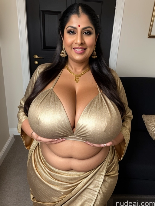 related ai porn images free for Huge Boobs Big Ass Fat Orgasm Black Hair Ponytail Indian Front View Sari Satin Cleavage Gold Jewelry Milf Busty Big Hips Spread Pussy