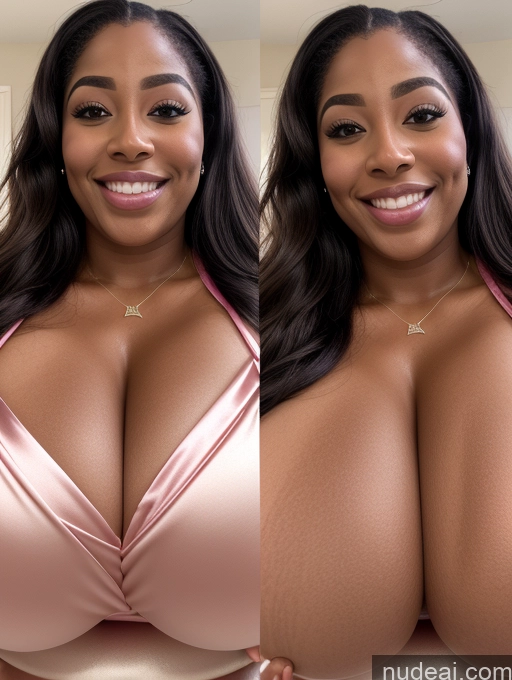 related ai porn images free for Huge Boobs Perfect Boobs Beautiful Long Hair Laughing African Cleavage 30s Happy Satin Close-up View Busty Onoff